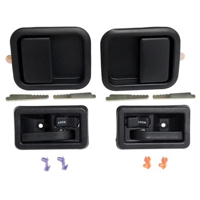 For Jeep Wrangler 1990-1995 Door Handle Kit Driver&Passenger Side Inner & Outer Foto 1 de 4