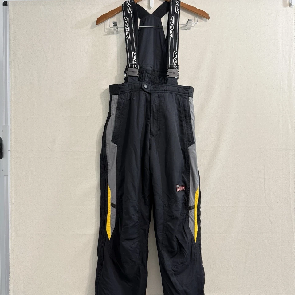 Spyder XT Waterproof & Breathable Sporty Snowboard Ski Pants Kids Size 14 Black - Image 1 of 4