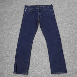 Levis 513 Jeans Mens 36x32 Slim Fit Straight Leg Blue Denim Red Tab Logo Mexico - Picture 1 of 18