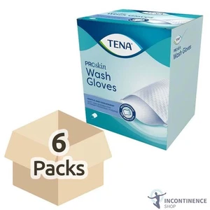6x TENA ProSkin Wash Gloves with Lining - Disposable - 6 Boxes of 175 Gloves - Picture 1 of 4