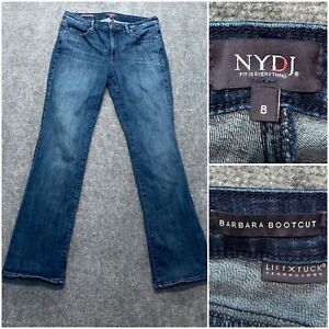 NYDJ Barbara Bootcut Jeans Women's 8 Blue High-Rise Lift Tuck Stretch