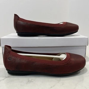 Josef Seibel Womens Pippa Rare Red Wine Flats Comfort Double Air EU 37 6-6.5 NEW - Picture 1 of 13