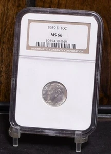 1959-D Roosevelt Dime - NGC MS66 (#59480-L) - Picture 1 of 12