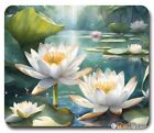 LOTUS FLOWERS Lily Pads Tropics - Mousepad / PC Mouse Pad Mat - Home Office GIFT