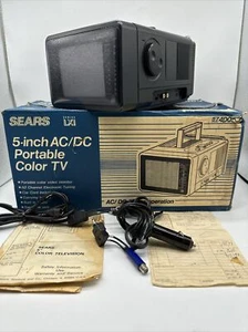 Vintage Color TV 1991 Sears- Model 934.40053090 AC/DC UHF-VHF Working- Receipt - Picture 1 of 20