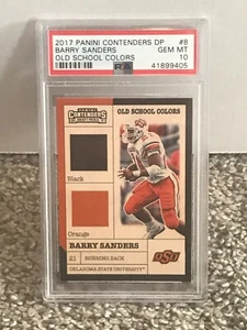 2017 Panini Contenders DP Old School Colors #27 BARRY SANDERS - PSA 10 Gem Mint - Bild 1 von 2