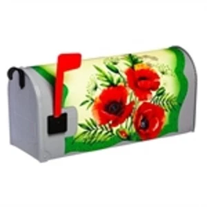 Imperial Poppies on Greenery Mailbox Cover 56574SP - Picture 1 of 1