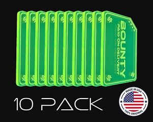 Plaques de primes de poker acrylique - vert fluorescent (10 pack)