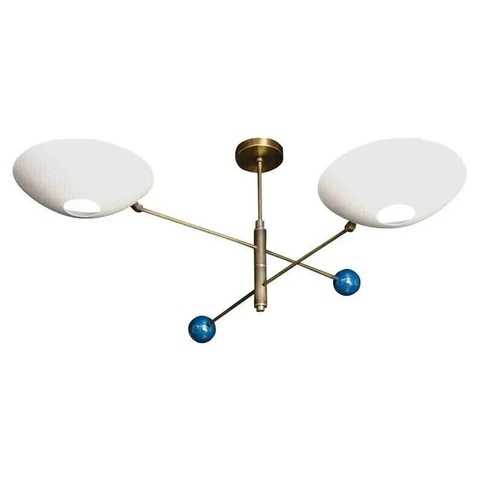 2 Light Pendant Modern Mid Century Brass Sputnik Chandelier Italian Ceiling Ligh Cover