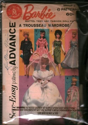 复古高级缝制图案 11.5 英寸时尚娃娃礼服婚礼新娘 OOP 缝纫 — 第 1/2 张图片