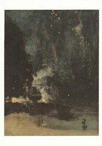 NOCTURNE IN BLACK AND GOLD By James Michael Whistler, Art - Vintage POSTCARD - Picture 1 of 2