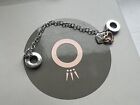 PANDORA family Moments silver & rose gold Dangling safety chain charm (788313)