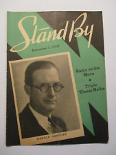 STAND BY MAGAZINE DECEMBER 1935 HARROLD SAFFORD TRIPPLE NELLIE WLS CHICAGO RADIO