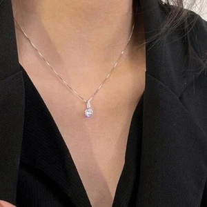 Water Drop Necklace Women's Simple Advanced Clavicle Chain Accessories Gift O2 - Picture 1 of 17