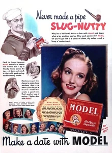 Pubblicità stampa tabacco da fumo 1942 modellini soldato lumaca seconda guerra mondiale patriottico 10"X13,5" - Foto 1 di 3