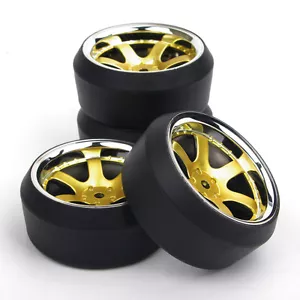 4 pz pneumatici e cerchi ruota esagonali 12 mm per auto da corsa su strada HSP HPI RC 1:10 - Foto 1 di 7