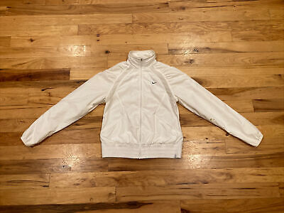 Nike Dri-Fit Full Zip Up Jacket Womens Small White Tennis Athletic Yoga Running • 27.50€