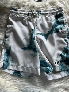 GAP Kids Shark Print Swim Shorts size Small (6-7) - Picture 1 of 9