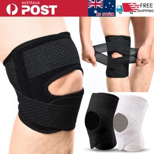 Knee Arthritis Support Brace Guard Stabilizer Strap Wrap Open Adjustable Sports - Picture 1 of 14