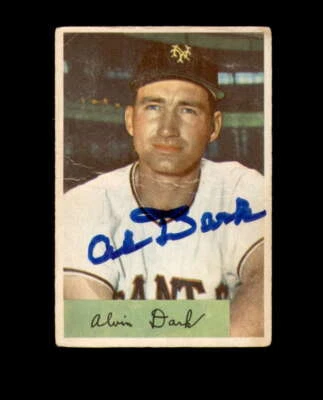 Al Dark Signed 1954 Bowman New York Giants Autograph - Image 1 of 2