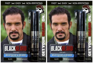 Blackbeard for Men - Temporaneo colorante per Barba Baffo Basette - NERO X2 - Picture 1 of 10