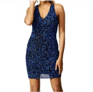 Parker Women’s Navy Stretchy Sequin Mini Dress XS - Picture 1 of 7
