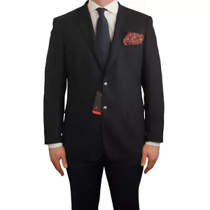 Hombre Dressmann Blazer Azul Marino Lana Corte Normal Talla EU52R GB / US42R - Imagen 1 de 9