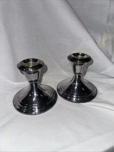 2 Candelabros Gorham Plateados YC 3003 Candelabro Pesado De Colección - Imagen 1 de 4