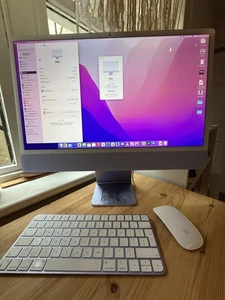 Apple iMac 24 All-in-One M1 Processor, 8GB RAM, 256GB SSD, 4.5K - Not A Scratch! - Picture 1 of 6
