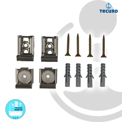 tecuro Spiegelklammern, Messing verchromt - schwere Ausführung