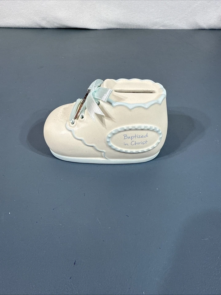 Banco de botines Gregg Gift bautizado en Cristo bebé niño, 2,25 pulgadas, azul Foto 1 de 4