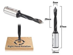 5 mm Durchsteckbohrer - rechts - 10 mm Schaft - Yonico 42105R - Bild 1 von 1