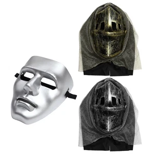 1 pieza Caballero Cruzado Casco Máscara Guerrero Medieval Soldado Armadura Casco Carnaval - Imagen 1 de 21