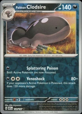 Pokemon - Paldean Clodsire #129/197 - SV03: Obsidian Flames Reverse Holo - Image 1 of 2