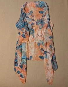 Accents by Lavello wandelbare Weste aus mehrfarbig gemustertem Chiffon - Bild 1 von 8