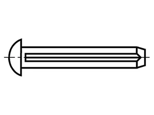 100X 1258923 Rillennagel BN 688 L. Niete: 4mm Durchmesser Niete: 2mm BOSSARD - Bild 1 von 1