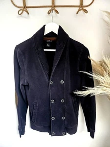 🩵 Elegante Herren-Strickjacke mit doppelter Knopfleiste und Ellbogenpatches 🩵 - Bild 1 von 5