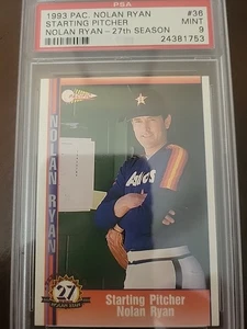 1993 Pacific Nolan Ryan #36 Starting Pitcher 27th Season PSA 9 - Picture 1 of 2