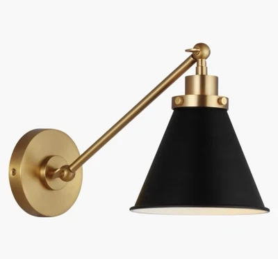 Visual Comfort Chapman & Myers Wellfleet Cone Sconce Gold, Hardwire Or Plug - Image 1 of 4