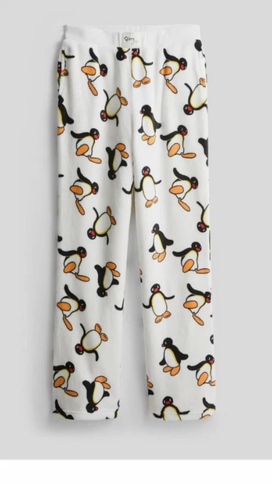 Primark VIRAL PINGU plush soft pyjamas PJs bottoms ONLY size 18-20 XL BNWT