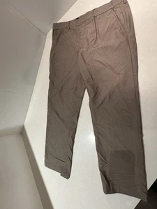 J. Ferrar Slim Fit Dress Pants Brown Slacks Flat Front Mens Size 34x30 Actual 28 - Picture 1 of 7