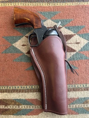 Fit Colt SAA 1873 Ruger Super Wrangler 5.5 Western Fast Draw Holster Hermann Oak - Image 1 of 4