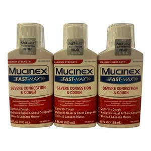 Mucinex 3 Pack Fast-Max Severe Congestion & Cough Syrup Max Strength 07/31/2026 - Picture 1 of 3