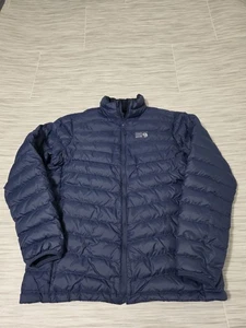 Mountain Hardwear Deloro Down Full-Zip Blue Jacket Mens L - Picture 1 of 5