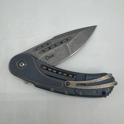 Todd Begg Beggatti titanium flipper Blue/Gold Finishes cracked Ice ceramic IKBS - Image 1 of 4