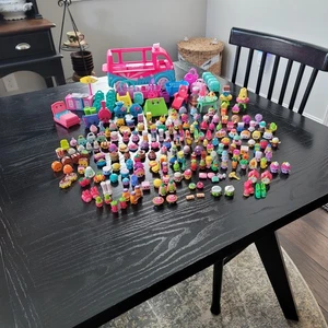 Shopkins Shoppies Large Lot W/Ice Cream Truck, Carry Case, Furniture +200 Figs - Picture 1 of 24