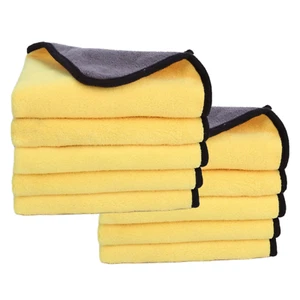 Set 10 Panno Pulizia Microfibra 12x12" Asciugamano Cura Auto Asciugatura Lucidatura Strag - Foto 1 di 6
