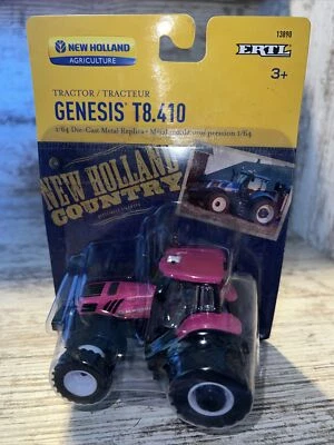 1/64 Scale New Holland Genesis T8.410 Tractor With Duals Pink Die-Cast Ertl - Image 1 of 4