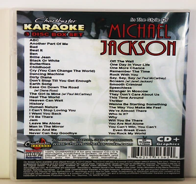 MICHAEL JACKSON KARAOKE CHARTBUSTER 5130 CD+G NEW 3 DISC IN BOX  w/SONG LIST - Image 1 of 3