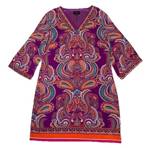 NWT Laundry by Shelli Segal Los Angeles Sheath Lined Dress Large Colorful - Picture 1 of 12
